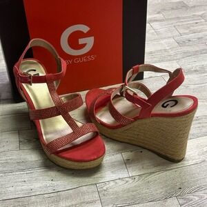 Guess | Elegace Espadrille Wedge Sandal | Orange | 8.5